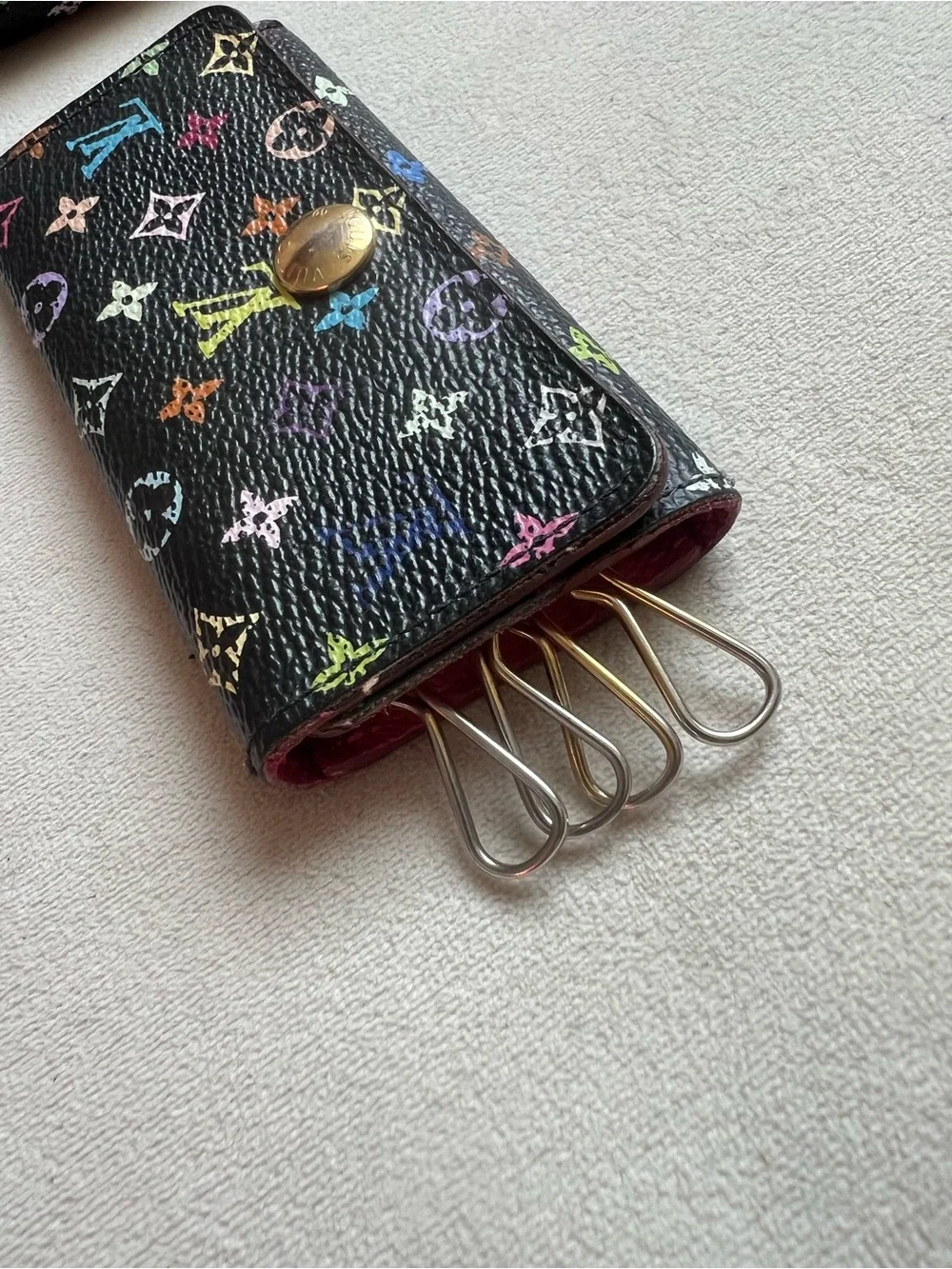 Louis Vuitton Mulicolor set wallet and keys holder